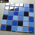 Ebro classic 48x48mm 2x2 mixed blue ceramic mosaic tiles for swimming pool, kitchen back splash, bathroom